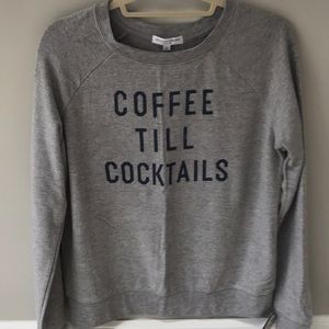 “Coffee Till Cocktails” gray sweatshirt